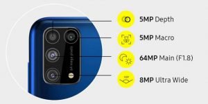 Samsung Galaxy M31 sucesor del Galaxy M30 panel AMOLED de 6,4 pulgadas con resolución Full HD+ Samsung Galaxy M31 de 6GB/128GB unos 205 euros
