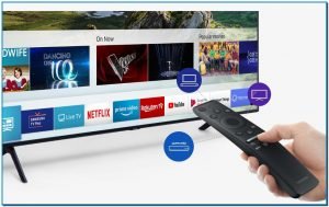 Todo es más fácil con QLED Smart TV y Premium Remote Control QLED es aún más inteligente gracias a Smart TV y al Premium Remote Control. Accede fácilmente a todo tu contenido de cualquier dispositivo, desde el descodificador hasta la consola, aplicaciones o TV en directo. Solo necesitas un único mando*.