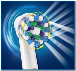 Cabezales de recambio para cepillos de dientes. LOS FILAMENTOS INCLINADOS OFRECEN UNA LIMPIEZA PRECISA El cabezal de cepillo de dientes Oral-B CrossAction tiene una forma redondeada inspirada en las herramientas de limpieza profesionales para limpiar diente a diente. Sus filamentos CrissCross presentan una inclinación de 16 grados para limpiar eficazmente las encías y llegar entre los dientes para levantar y eliminar hasta un 100% más de placa, ofreciendo una limpieza superior comparado con un cepillo manual normal.