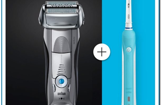 Pack - Afeitadora Braun Serie 7 7893S + Cepillo Oral B pro 500, Wet & Dry, 5 modos, Flexible,