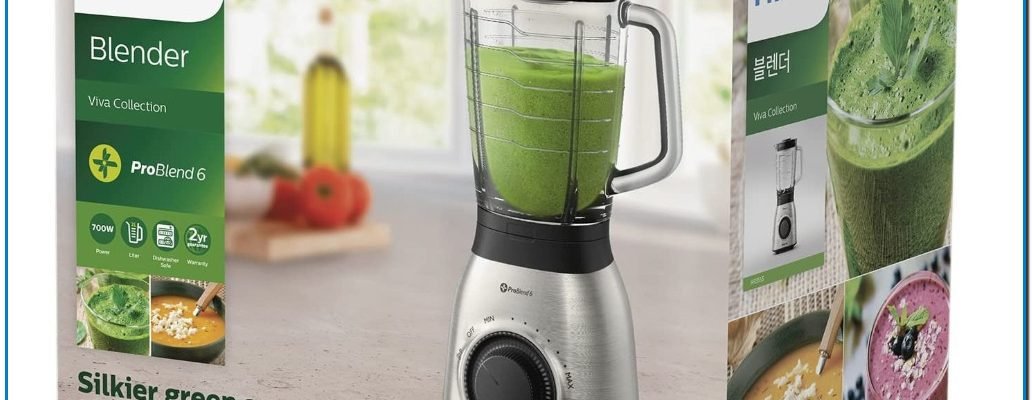 Philips Batidora de Vaso HR3555/00 900w, Capacidad 2l, 900 W, 2 litros, Vidrio, Negro, Transparente