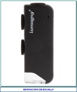 Tenflyer 60X-100X Iluminado Mini microscopio del bolsillo de la lupa con luz LED